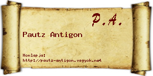 Pautz Antigon névjegykártya